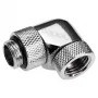 Alphacool Eiszapfen Connector Series - Gewinkelter Montageadapter für Flüssigkeitskühlsystem - Silber-Nickel