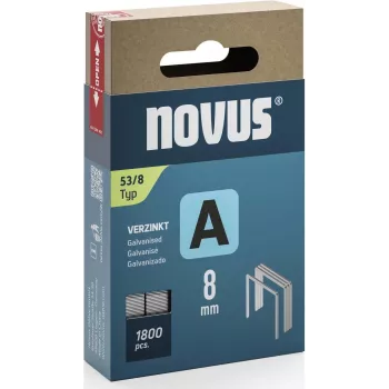Staple refills NOVUS A Typ 53 8 mm, pack of 1800, for heavy-duty staplers