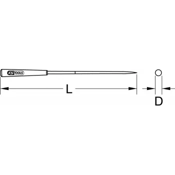 KS TOOLS Rund-Nadelfeile, 3 mm (140.3052)