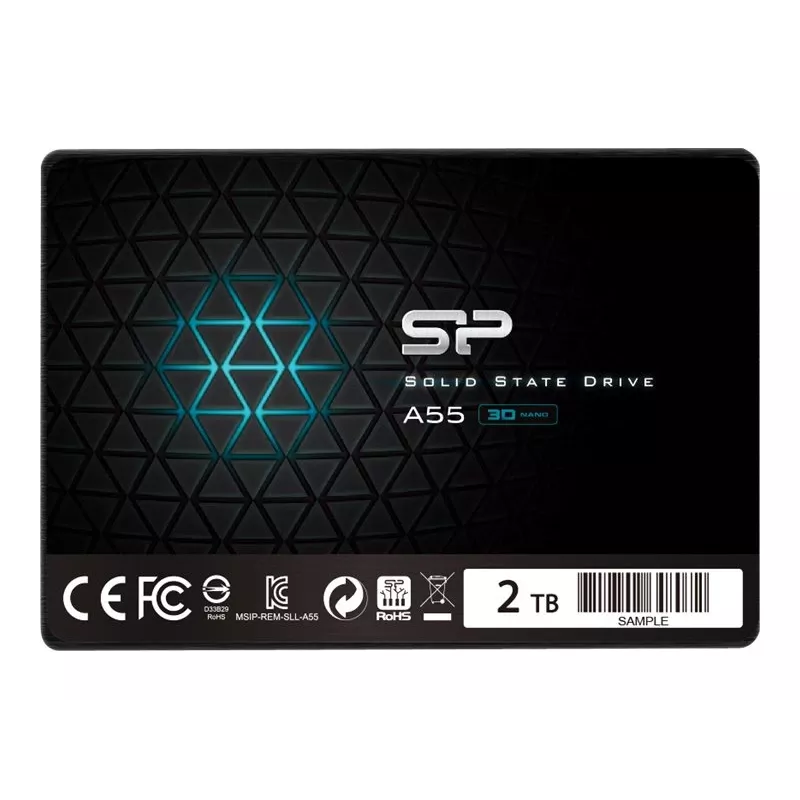 2,5 Zoll SATA III SSD Silicon Power Ace A55 — 2 TB, 560/530 MB/s, 3D-NAND