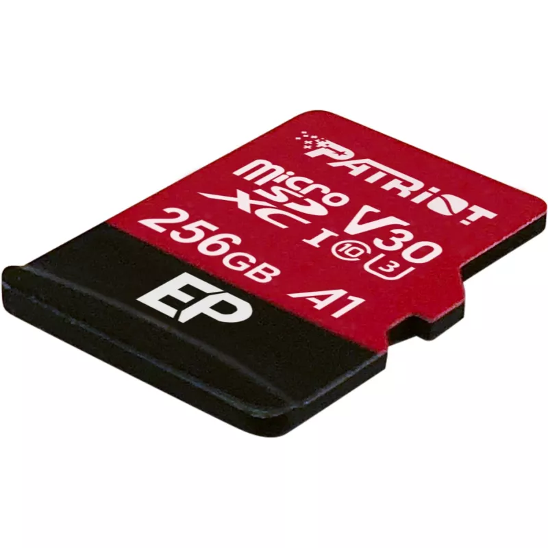 MicroSDXC-Speicherkarte PATRIOT PEF256GEP31MCX 256 GB Class 10 U3 V30 Lesen 100 MB/s Schreiben 80 MB/s mit SD-Adapter