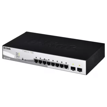 D-Link DGS-1210-08P/E Managed L2 Gigabit Ethernet (10/100/1000) Power over Ethernet (PoE) Schwarz