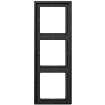 Aluminium-Unterputz-Abdeckplatte JUNG AL 2983 D, schwarz, 81×223 mm
