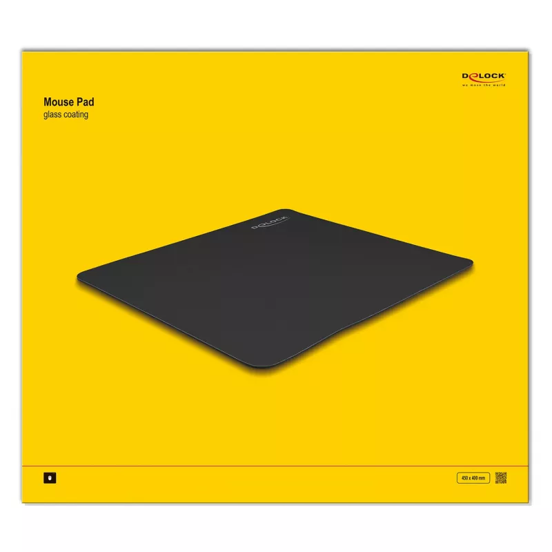 Mauspad DeLOCK 12149 Schwarz 400x450 mm Gummi Rutschfeste Unterseite