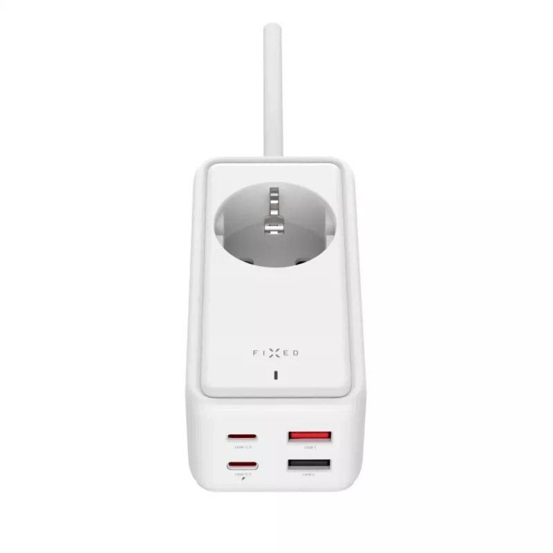 Netzteil-Adapter FIXED FIXCS65-1.5-WH mit 2× USB-C PD 65 W und 2× USB-A-Anschlüssen