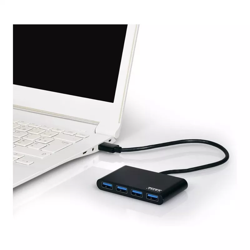 USB-Hub Port Designs 900121 USB 3.2 Gen 1 Typ-A 5000 Mbit/s Schwarz