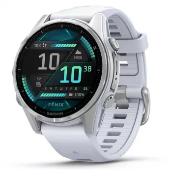 Garmin Fenix 8 3,3 cm (1,3) AMOLED 43 mm Digital 416 x 416 Pixel Touchscreen Silber Wi-Fi GPS (Satellit)