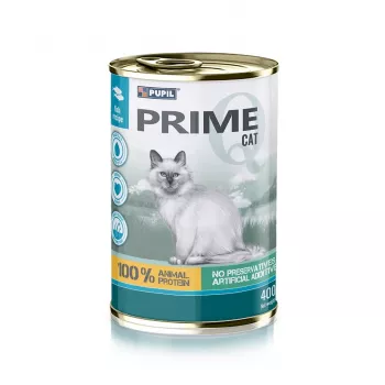 PUPIL Prime reich an Lachs mit Forelle - Nassfutter für Katzen - 400g