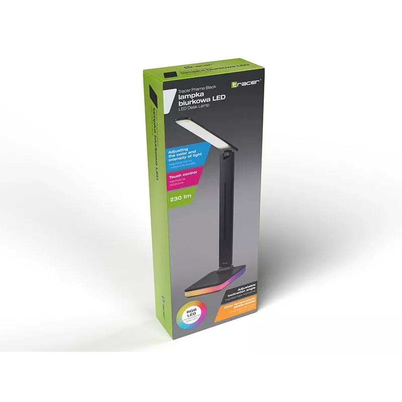 Tracer 47710 Prisma Schwarz LED Schreibtischlampe