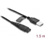 USB-Ladekabel 5 V für Elektrorasierer DELOCK kompatibel mit Hatteker RFC-588/598/690/692/696 RSCX-7568/9598 Serie, 1 Stück