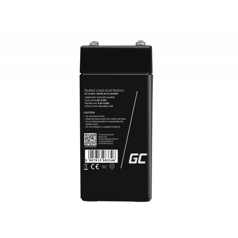 Green Cell AGM37 Industrie-Akku, versiegelte Blei-Säure (VRLA), 4000 mAh, 4 V