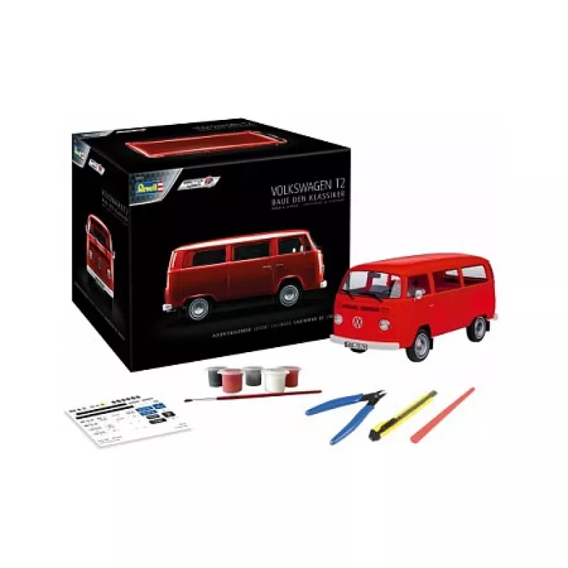 Busmodell REVELL VW T2, Bausatz, Maßstab 1:24, Länge 193 mm, Breite 85 mm