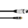 Audio-Adapterkabel Omnitronic 30224028 — 1x RCA-Stecker auf 1x 3-polige XLR-Buchse, 2,00 m, schwarz