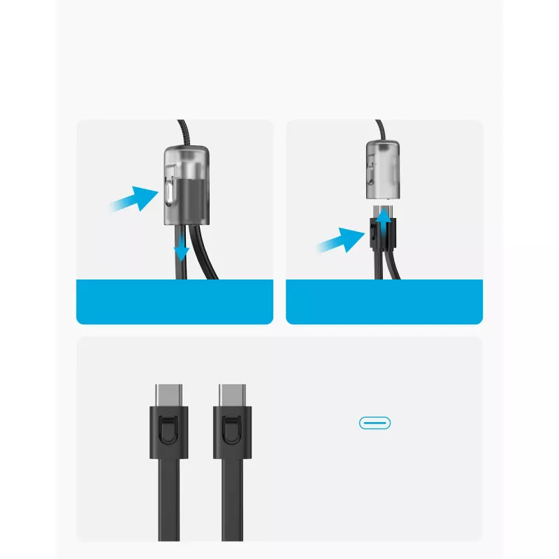 PowerBank mit USB-C-Kabel 20000 mAh 30W Schwarz