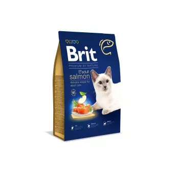 Brit Premium by Nature Adult Trockenfutter für Katzen mit Lachs, 1,5 kg