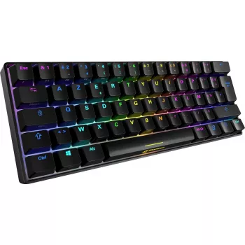 Sharkoon SGK50 S4 Tastatur Gaming USB AZERTY Französisch Schwarz 60% RGB LED