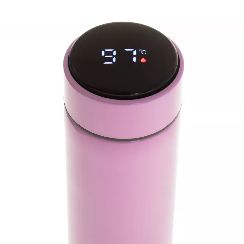 Thermosflasche Adler AD 4506P Edelstahl mit Silikonhülle, pink, vakuumisoliert