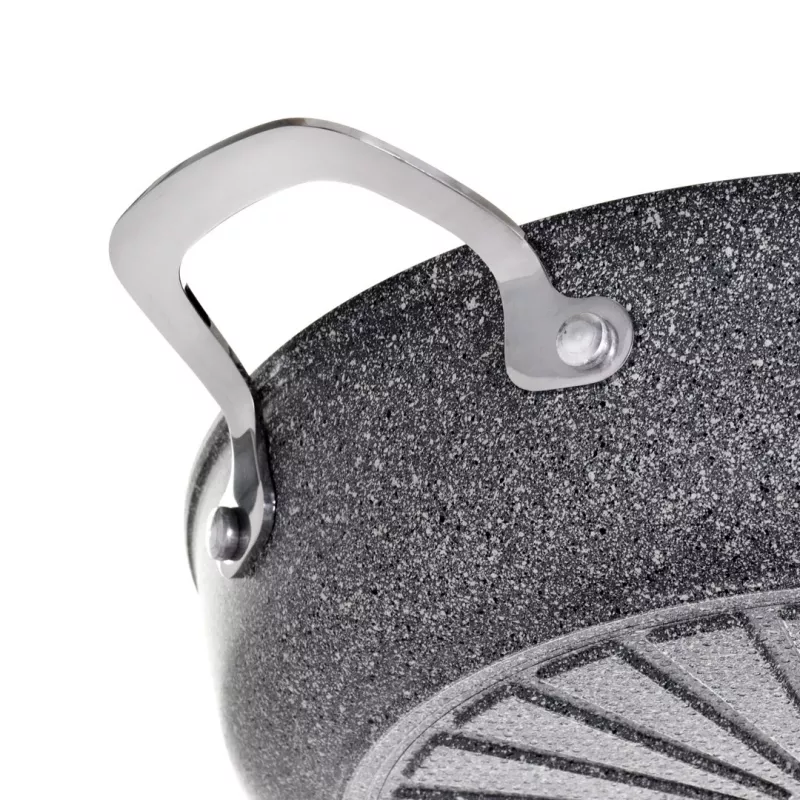 Induktions-Bratpfanne mit 2 Griffen BALLARINI Salina Granitium 24 cm 75002-811-0