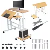Maclean mobiler Laptop-Tisch, weiß, 80x60cm, 50kg max, höhenverstellbar 67-115cm, MC-124 W