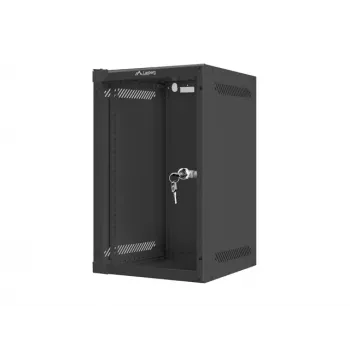 Wandmontage-Rack LANBERG WF10-2309-10B 9U, 469×280×310 mm, 10 Zoll Tiefe, schwarz, IP20