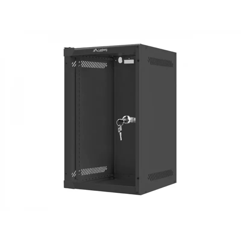 Wandmontage-Rack LANBERG WF10-2309-10B 9U, 469×280×310 mm, 10 Zoll Tiefe, schwarz, IP20