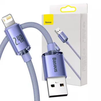 Baseus Crystal Shine Kabel USB auf Lightning, 2,4A, 2m (lila)