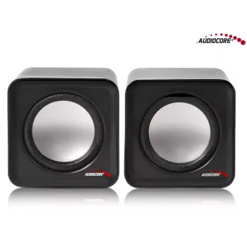 2-Wege-PC-Lautsprecher Audiocore AC870 B — 3 W RMS, kabelgebundene USB-Stromversorgung, 3,5-mm-Eingang, 2.0 Kanäle