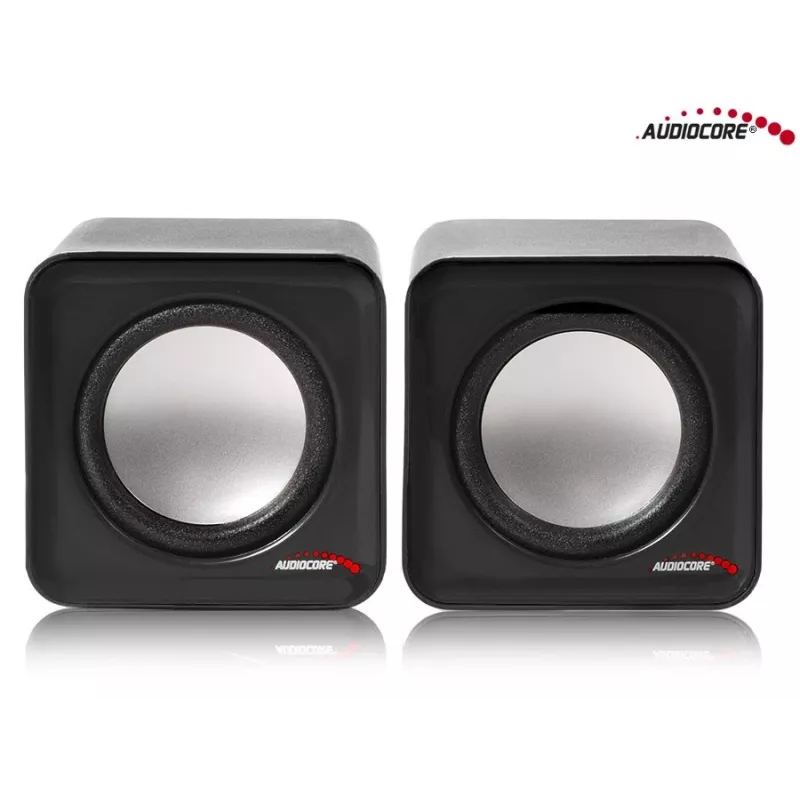 2-Wege-PC-Lautsprecher Audiocore AC870 B — 3 W RMS, kabelgebundene USB-Stromversorgung, 3,5-mm-Eingang, 2.0 Kanäle