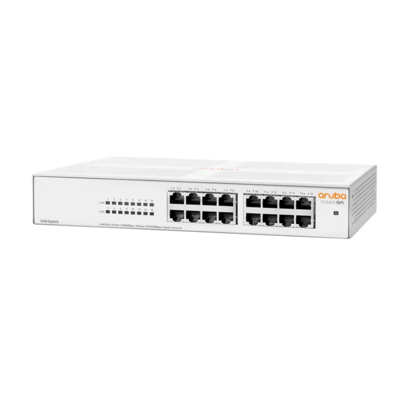 Aruba Instant On 1430 16G Unmanaged L2 Gigabit Ethernet (10/100/1000) 1U Weiß