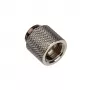Bitspower Adapter G1/4 Zoll AG auf G1/4 Zoll IG - 15 mm, schwarz glänzend