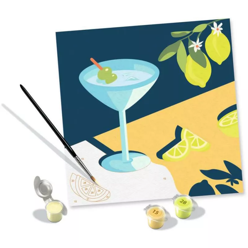 Malset Ravensburger CreArt Mocktail Lemon – Malen-nach-Zahlen-Set