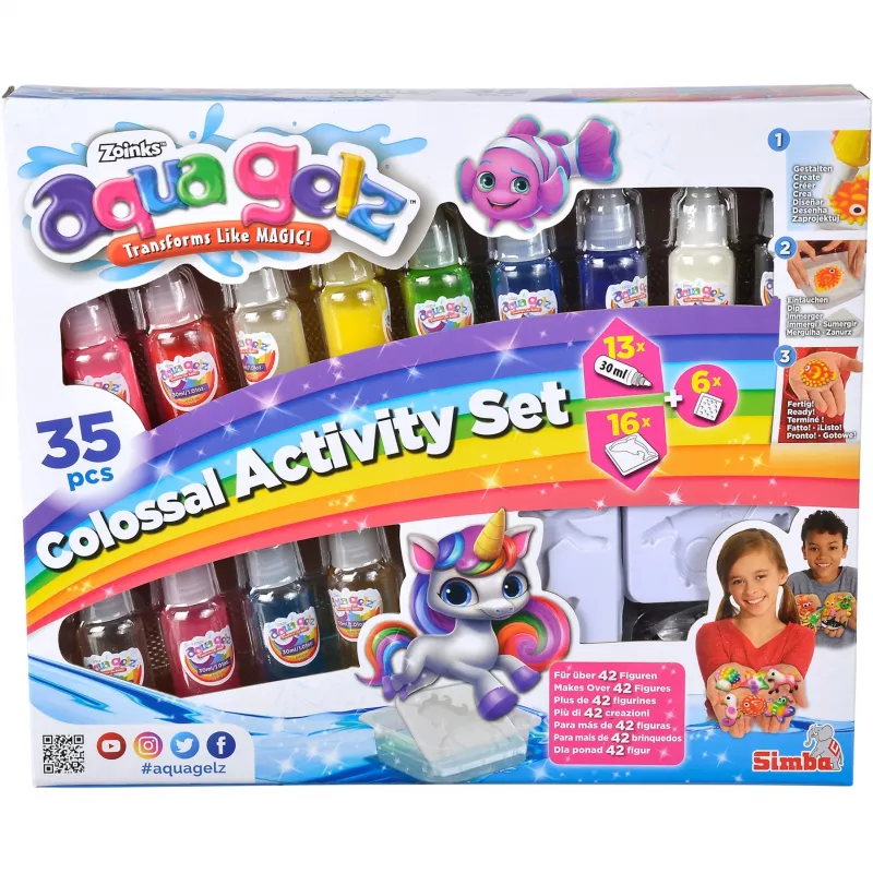 Wasserbasiertes Gel für kreatives Spiel SIMBA Crafts Simba Aqua Gelz Colossal Set 106322566