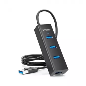 UNITEK Y-3089V01 Schnittstellen-Hub USB 3.2 Gen 1 (3.1 Gen 1) Typ-A 5000 Mbit/s Schwarz