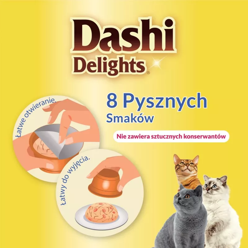 Katzenleckerli INABA Dashi Delights Huhn & Thunfisch Bouillon, 70 g Beutel, getreidefrei, glutenfrei, sojafrei