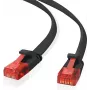 Ethernet-Patchkabel helos Ultra flach schlank Cat 6 5,0 m Schwarz