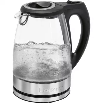 Wasserkocher CLATRONIC WKS 3744 G — 1,7 L, 2200 W, Edelstahl/Kunststoff, Wasserstandsanzeige