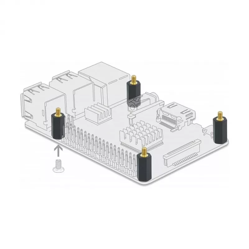 Montageset DeLOCK 60242 Schwarz Kunststoff
