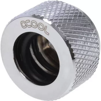 Alphacool HT 13mm HardTube-Einschraubfitting G1/4 - gerändelt - Chrom (17188)
