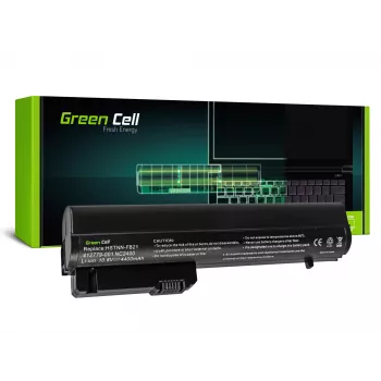Green Cell - Laptop-Akku (entspricht: HP RW556AA, HP HSTNN-C48C) - Lithium-Ionen - 6 Zellen - 4400 mAh - Schwarz - für HP 2510p, Business Notebook nc2400, EliteBook 2530p,