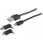 USB-Kabel S/CONN 14-15025 USB 2.0 1 m Schwarz