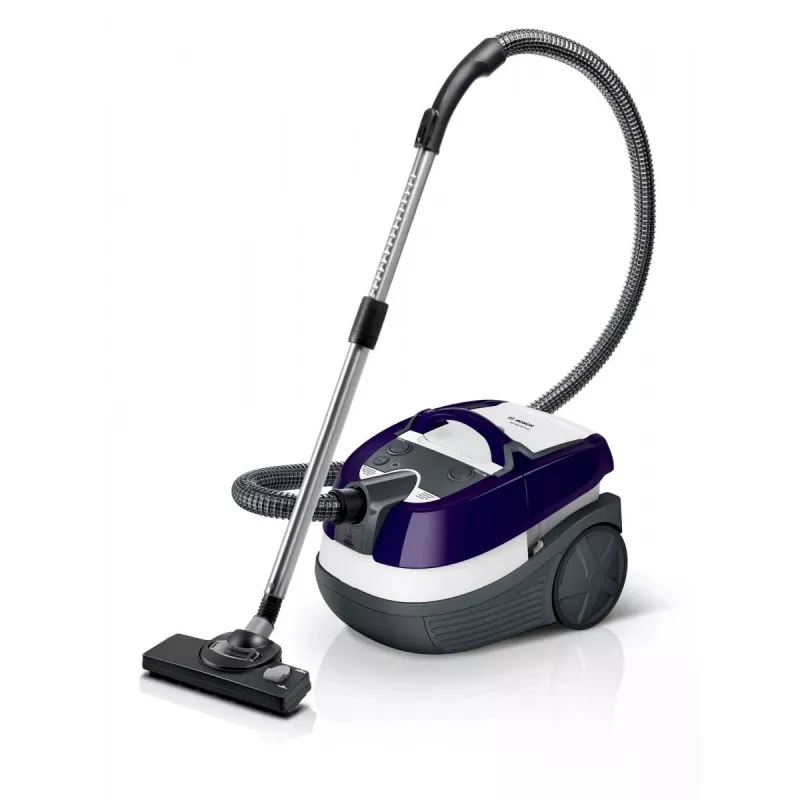 Nass- & Trockensauger Bosch BWD 41740 AquaWash&Clean — 1700 W, 5-Liter-Tank, EPA-Filter, Teleskoprohr, 9 m Radius, lila