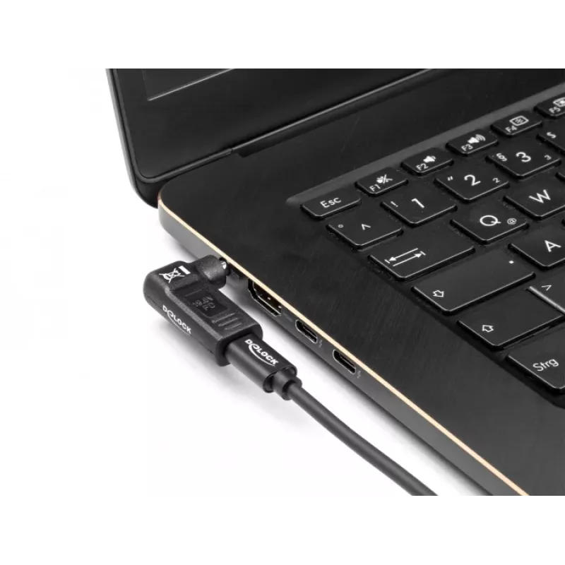 DeLOCK Adapter USB Type-C Buchse auf HP 4,8 x 1,7 mm Stecker 90° abgewinkelt