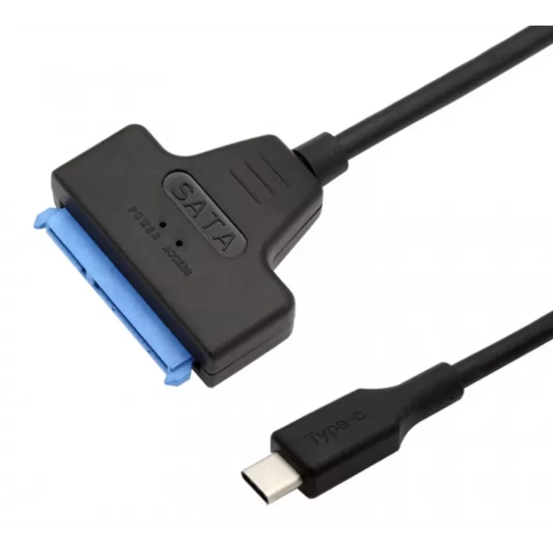 Gembird AUS3-03 USB-C-auf-2,5-Zoll-SATA-Laufwerksadapter, 0,2 m, Schwarz