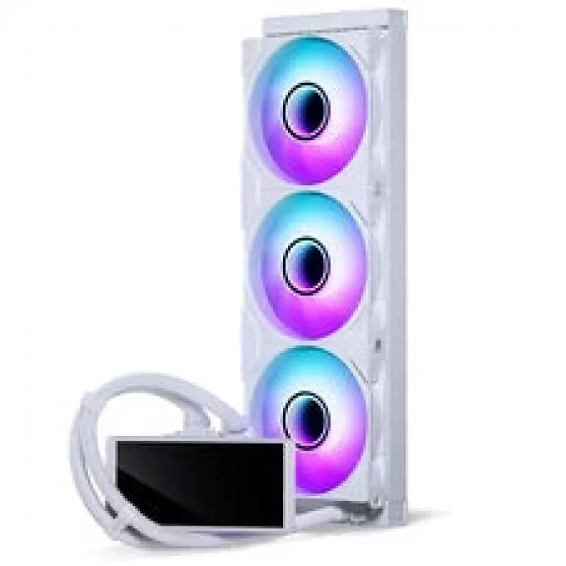 Phanteks Glacier One 360M25 LCD AiO-Flüssigkeitskühlung, 6-Zoll-Display - 360 mm, Weiß