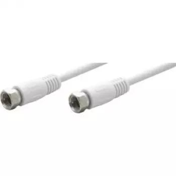 Wentronic Goobay SAT-Verbindungskabel, Weiß, 10 m - F-Stecker F-Stecker (11742)