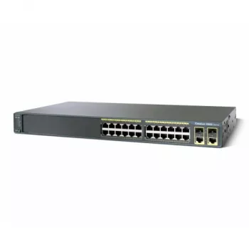 Managed L2 Fast Ethernet PoE Switch Cisco C2960-24LC-S — 24x 10/100 RJ‑45, PoE, 1U, wiederaufbereitet