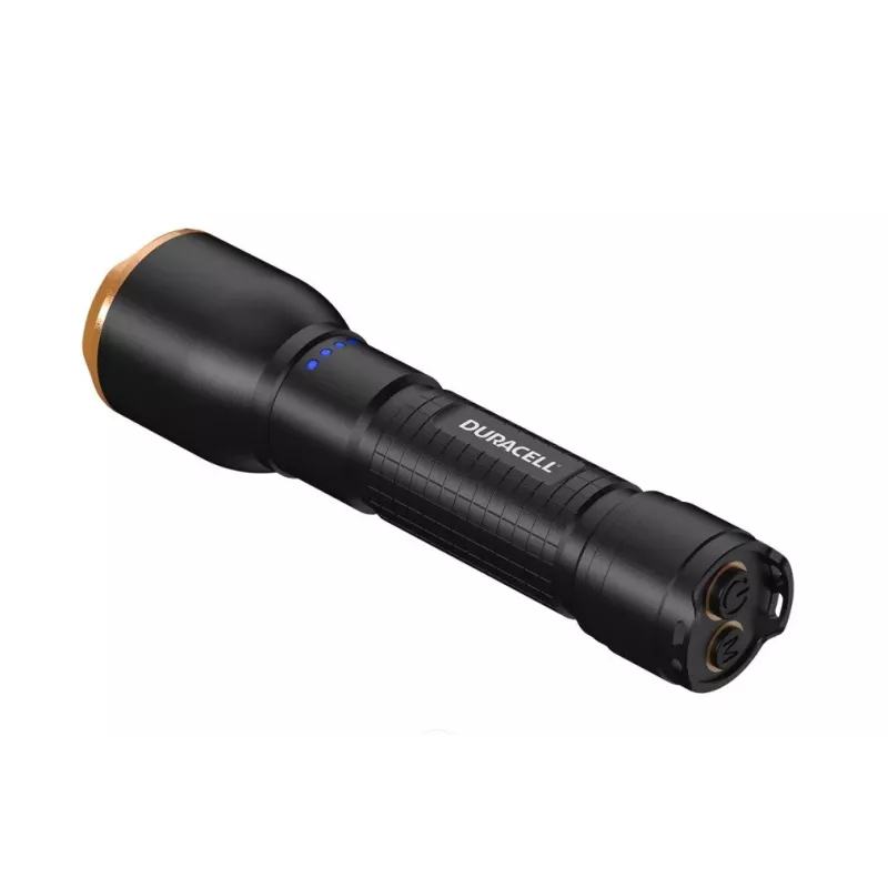 Taschenlampe Duracell DF2500R — schwarz, wiederaufladbare Handlampe
