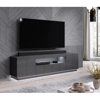 RTV-Schrank mit LED-Beleuchtung Cama Meble REJA – Aufputz, weißes Licht, AC-Betrieb