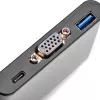 Externer Videoadapter SILVERSTONE CH7517 USB-C auf VGA (Chrontel CH7517) externer Display-Anschluss