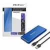 SSD-Gehäuse QOLTEC 51832 — externes M.2 SATA, USB 3.0, bis zu 2 TB, blau, unterstützt 30-mm-Laufwerke, 4 Steckplätze
